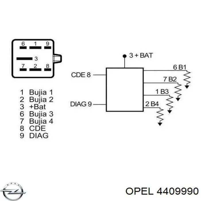 Купить 4409990 Opel Реле свечей накала