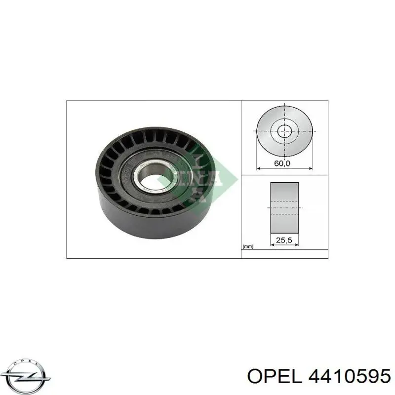Паразитный ролик приводного ремня Opel 4410595 цена, от 7.02 USD