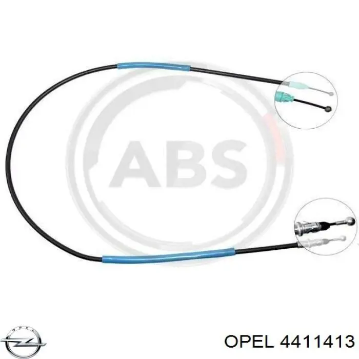 Купить 4411413 Opel Трос стояночного тормоза задний левый