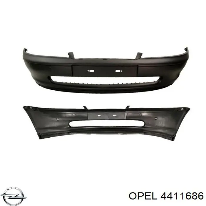 4411686 Opel передний бампер