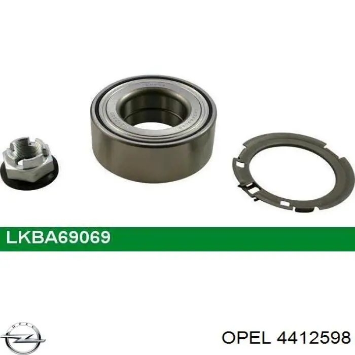 Ступичный подшипник передний Opel 4412598