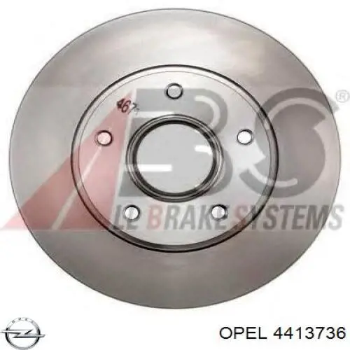 4413736 Opel диск тормозной задний