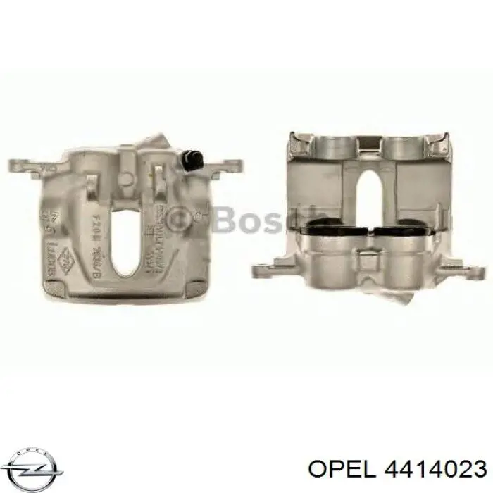 4414023 Opel Суппорт тормозной, передний, левый