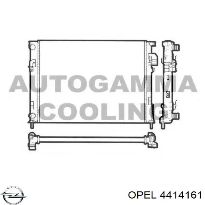 Радиатор 4414161 Opel