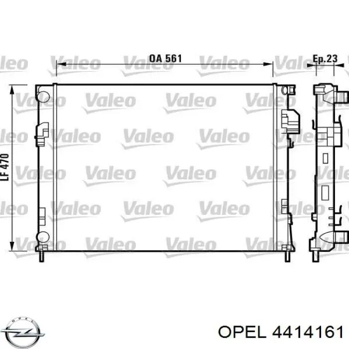Радиатор охлаждения двигателя Opel 4414161 цена, от 61.86 USD