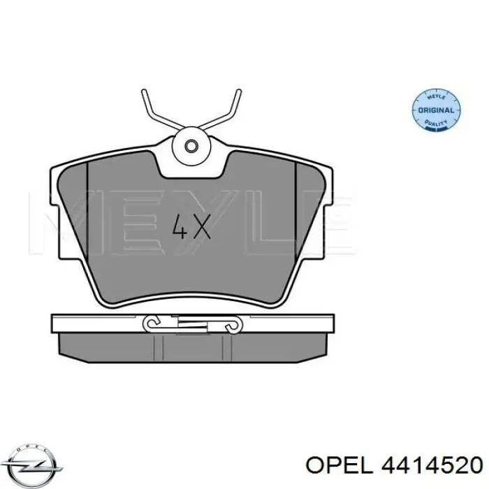 Колодки дисковые  Opel 4414520 цена, от 18.31 USD