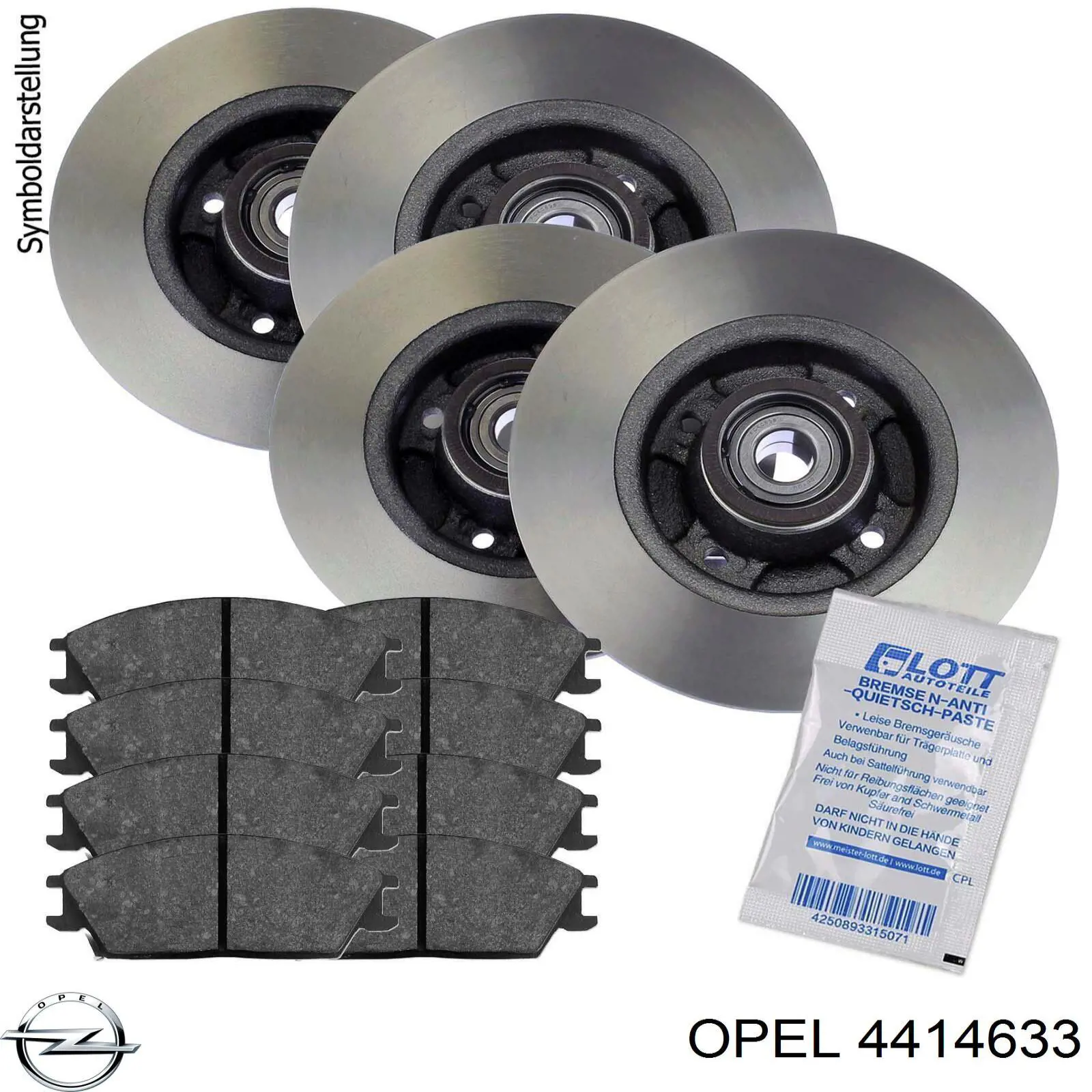 Задний дисковый тормоз Opel 4414633