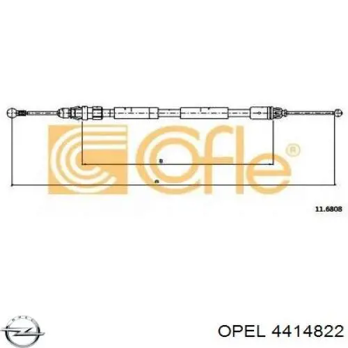 Купить 4414822 Opel Задний правый трос ручника
