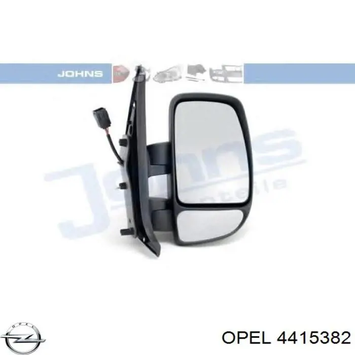 Наружное зеркало правое Opel 4415382 цена, от 72.82 USD