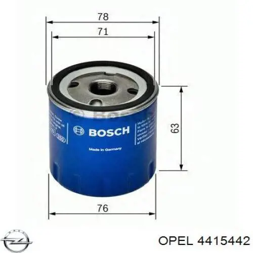 Купить 4415442 Opel Фильтр центробежный очистки масла