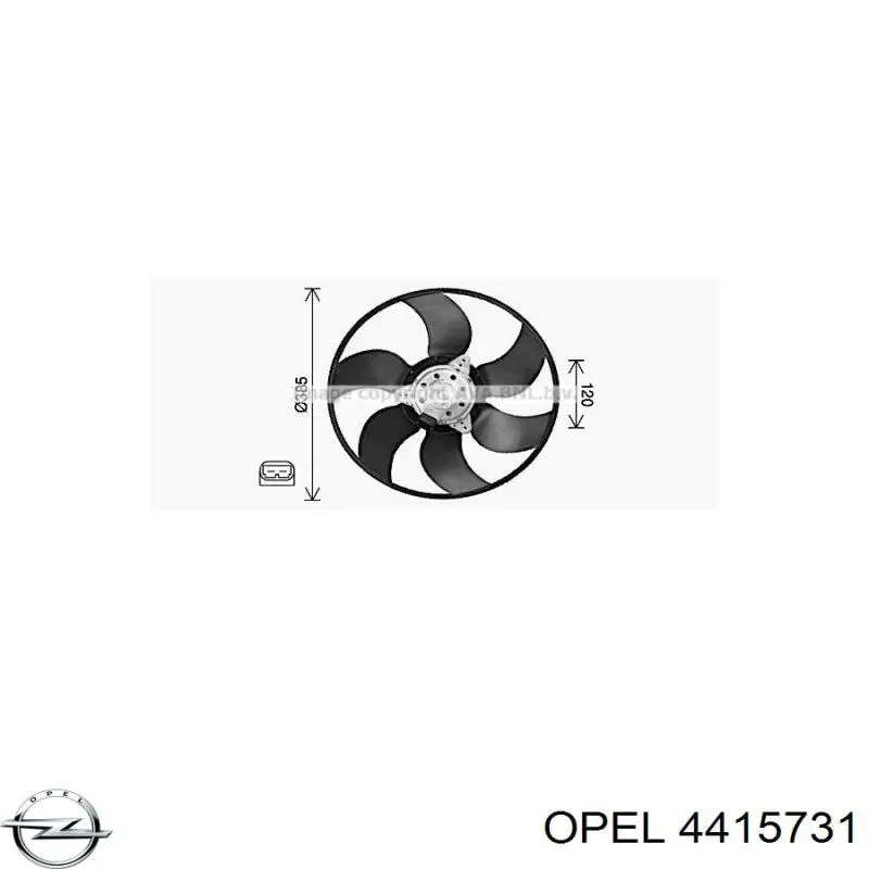 Вентилятор системы охлаждения правый Opel 93182745