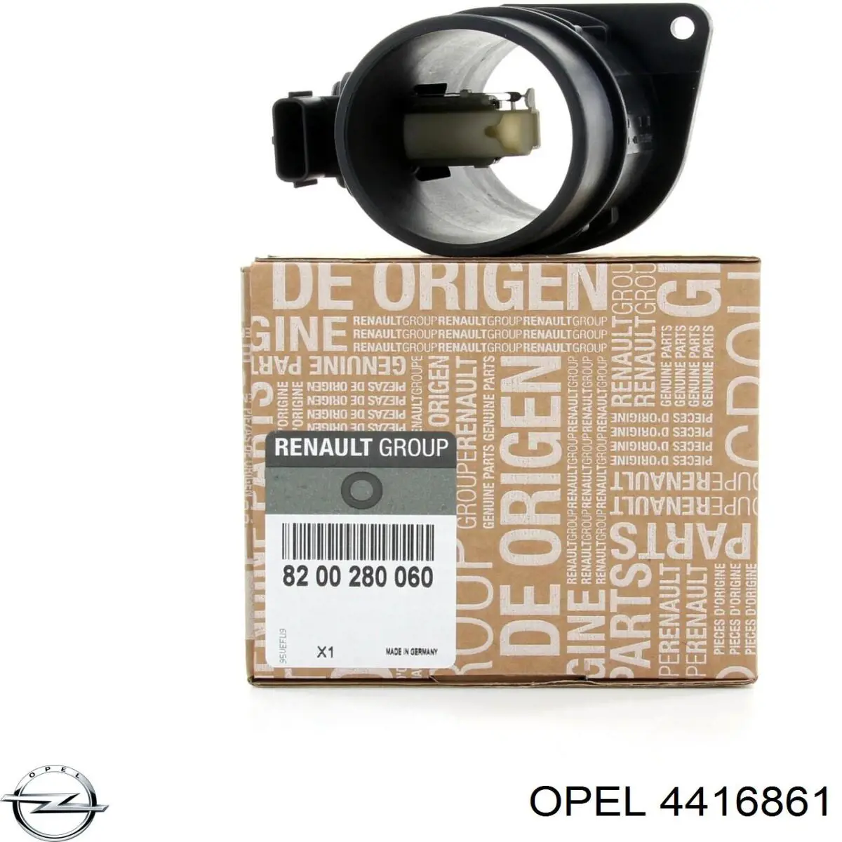 Датчик массового расхода воздуха Opel 4416861 цена, от 58.22 USD