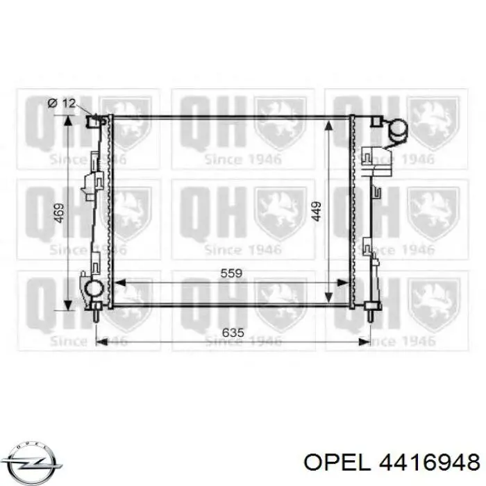 Радиатор 4416948 Opel