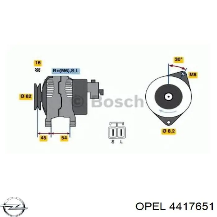 Конденсатор кондиционера Opel 4417651 цена, от 69.33 USD