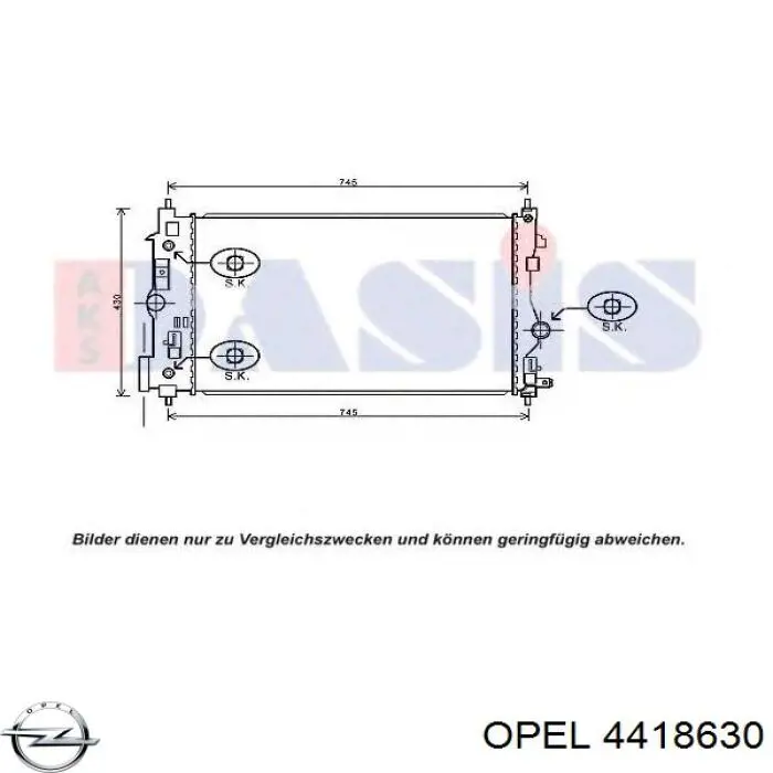 Передний нижний рычаг Opel 4418630