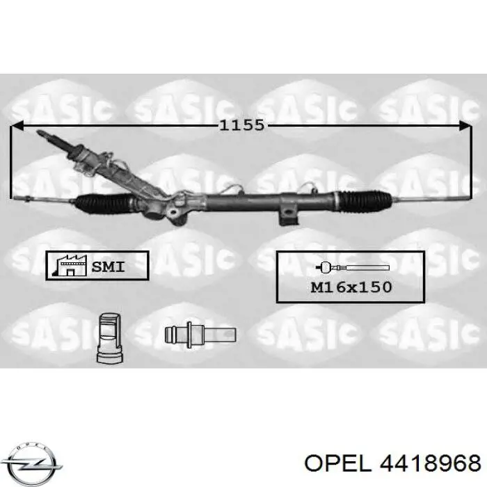 Реечный рулевой механизм Opel 4418968 цена, от 279.73 USD