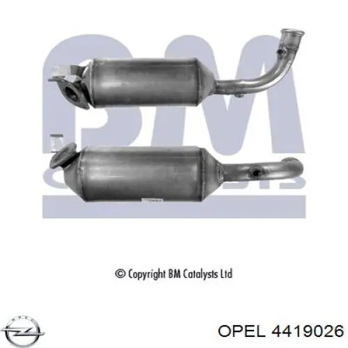 4419026 Opel сажевый фильтр системы отработавших газов