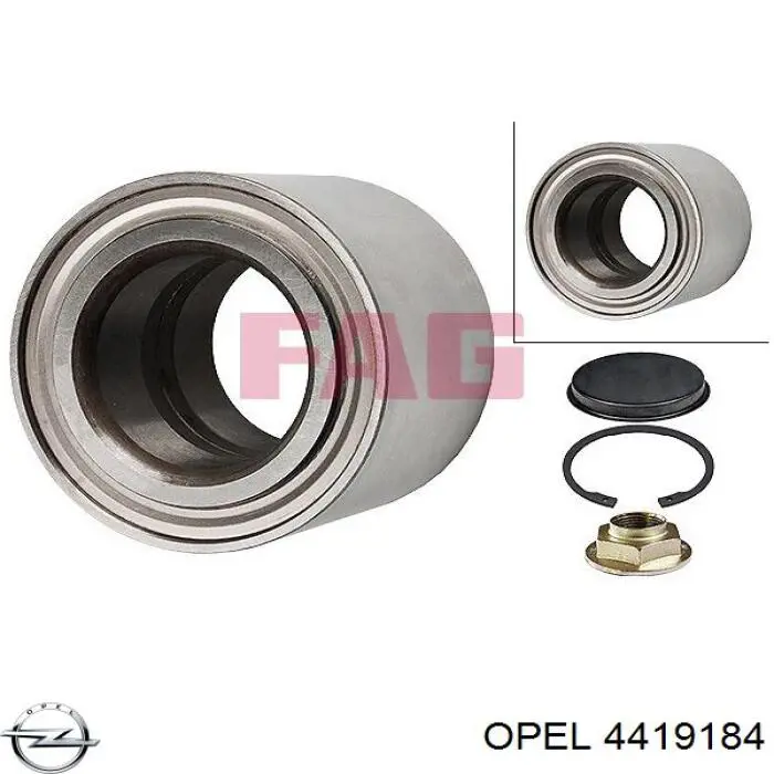 4419184 Opel rolamento de cubo traseiro