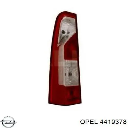 4419378 Opel фонарь задний левый