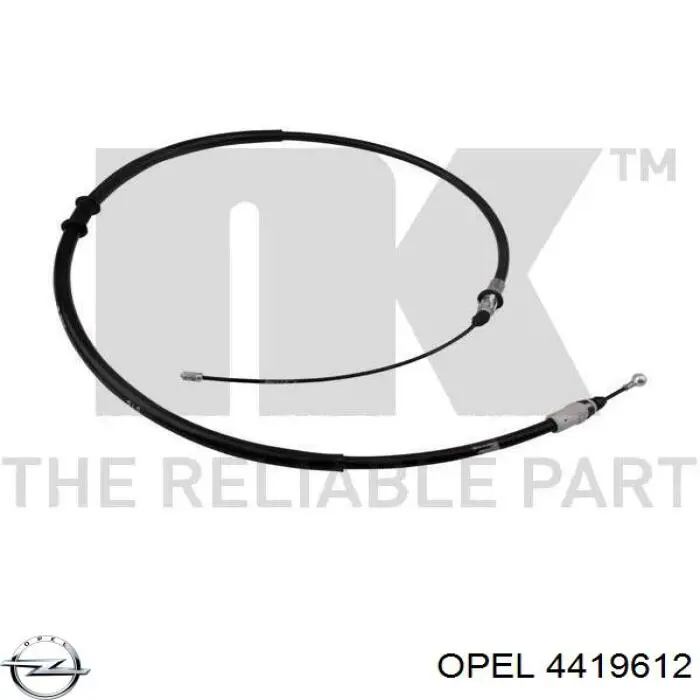 4419612 Opel трос ручного тормоза задний правый/левый