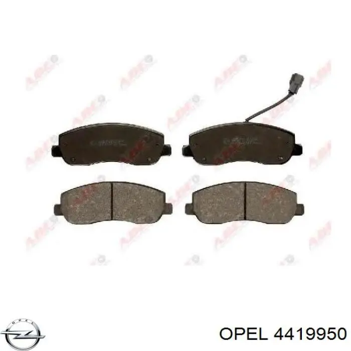 4419950 Opel передние тормозные колодки