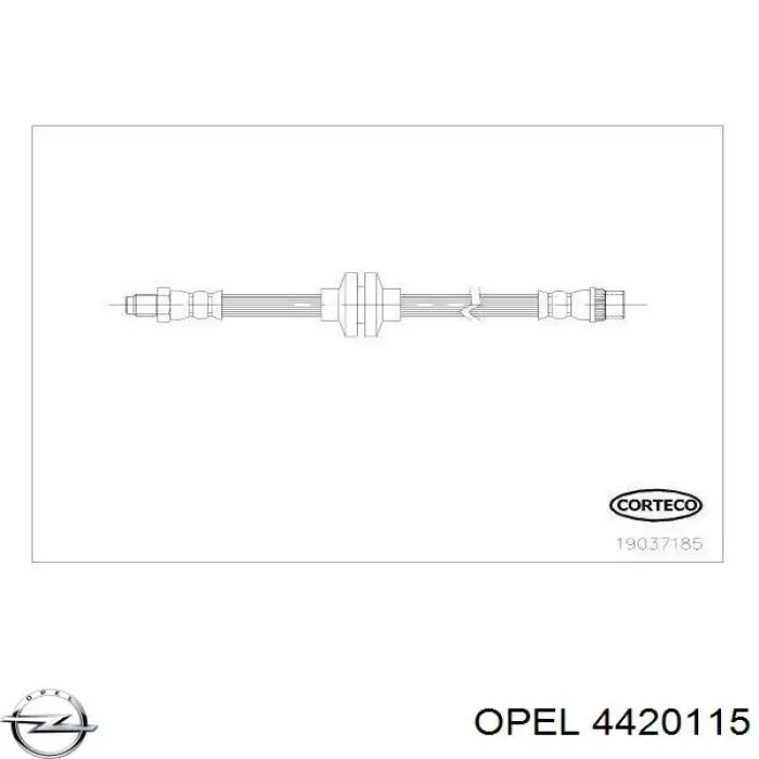4420115 Opel шланг тормозной передний
