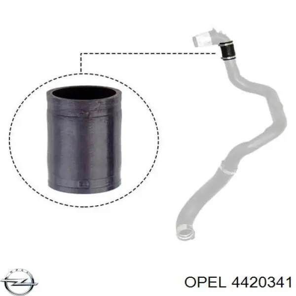 4420341 Opel шланг (патрубок интеркуллера левый)