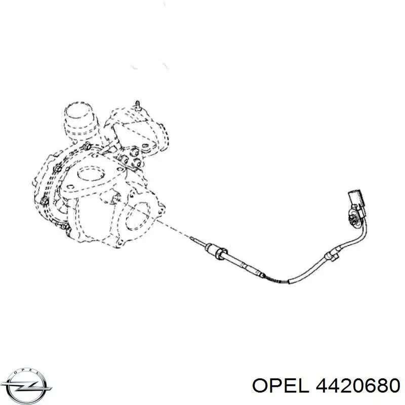 4420680 Opel sensor de temperatura dos gases de escape (ge, antes de turbina)