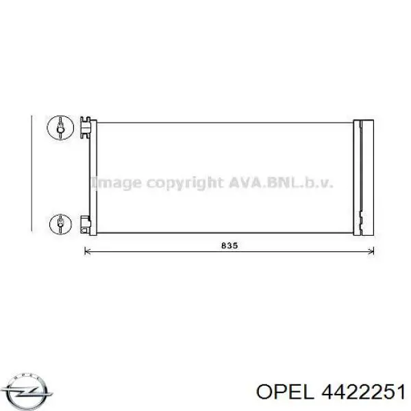 Радиатор кондиционера 4422251 Opel