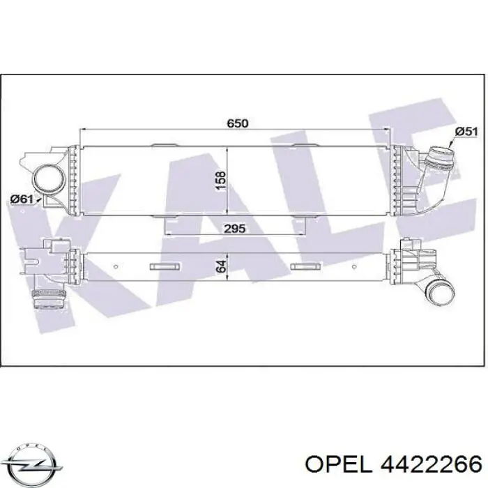 Купить 4422266 Opel Интеркулер