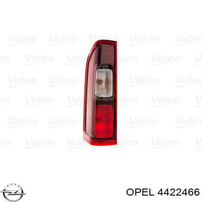 4422466 Opel lanterna traseira esquerda superior