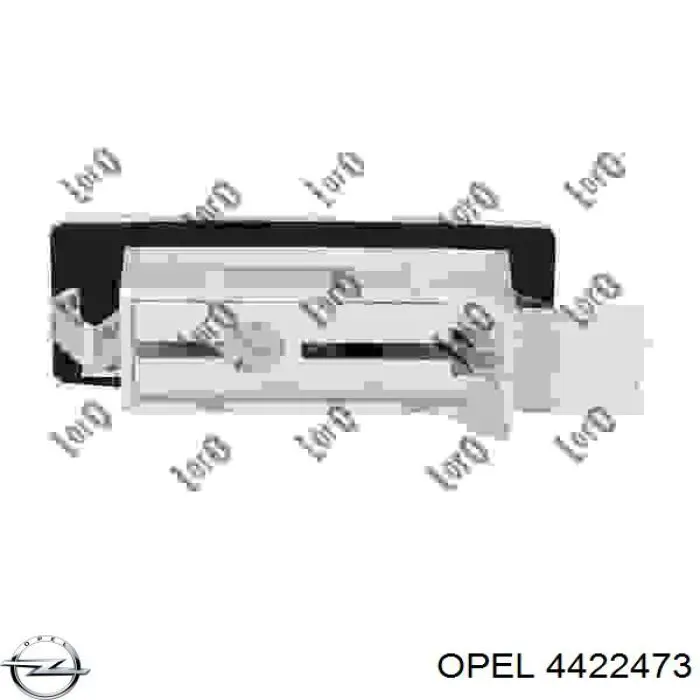 Фонарь подсветки номерного знака 4422473 Opel