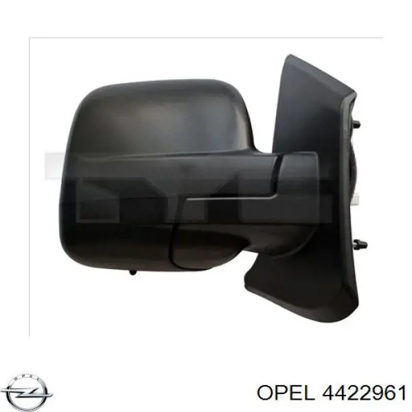 4422961 Opel placa sobreposta (tampa do espelho de retrovisão direito)
