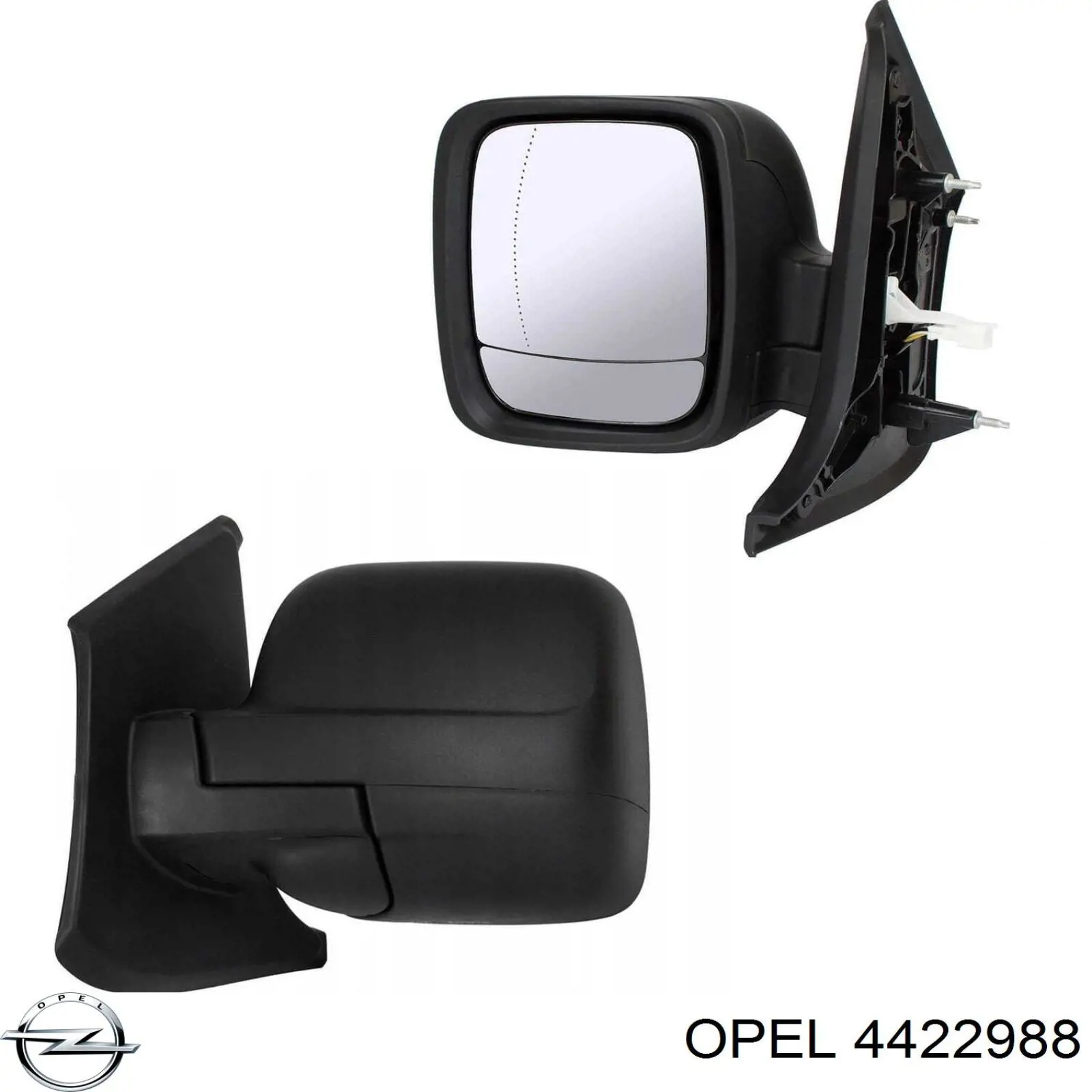 Наружное зеркало правое Opel 4422988 цена, от 121.04 USD