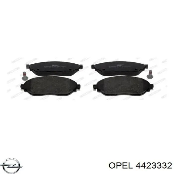 Передние тормозные колодки 4423332 Opel
