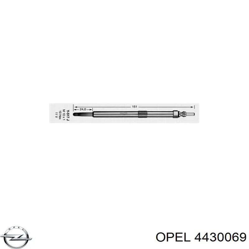 Свечи накала Opel 4430069 цена, от 7.59 USD