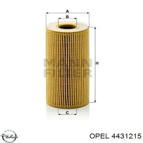 Фильтр очистки масла центробежный Opel 4431215 цена, от 7.05 USD