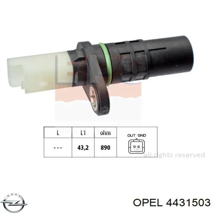Купить 4431503 Opel Датчик оборотов коленвала