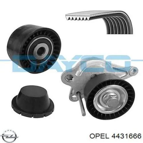 4431666 Opel ремень агрегатов приводной, комплект