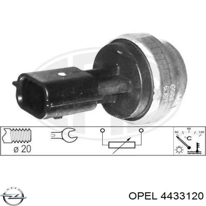 4433120 Opel датчик температуры охлаждающей жидкости