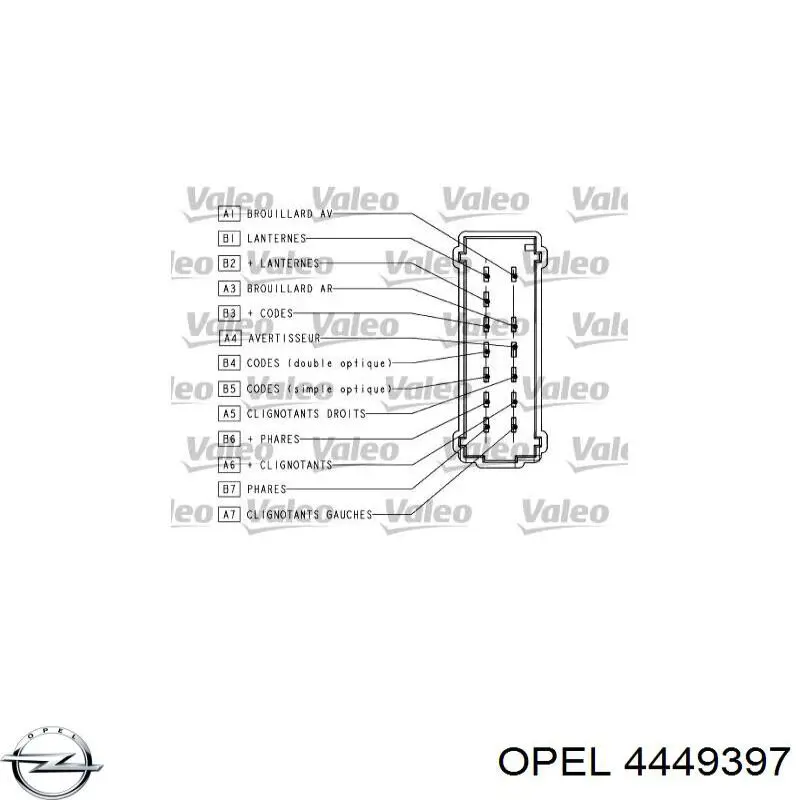 4449397 Opel переключатель подрулевой левый