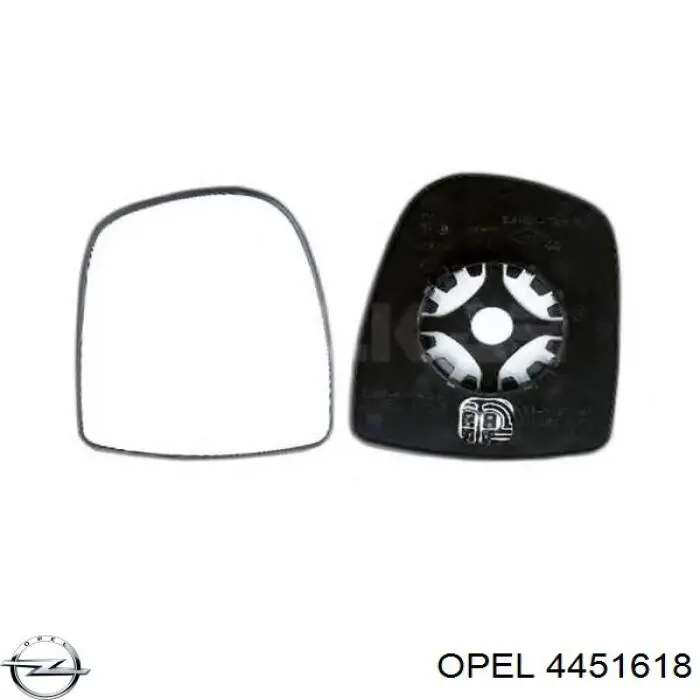 Зеркальный элемент левого зеркала заднего вида Opel 4451618