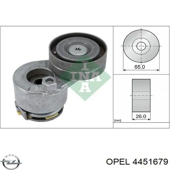 4451679 Opel натяжитель приводного ремня
