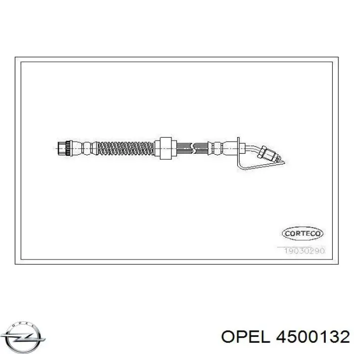 Шланг тормозной передний 4500132 Opel