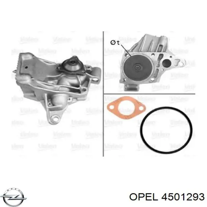 Водяной насос Opel 4501293