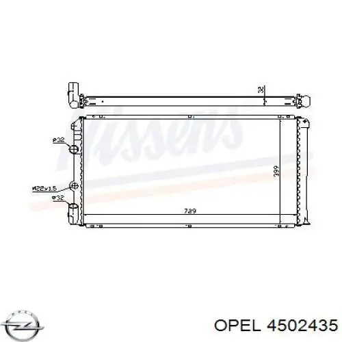 Купить 4502435 Opel Радиатор водяной