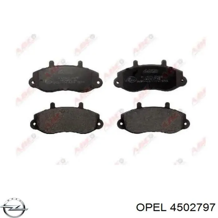 4502797 Opel колодки тормозные передние дисковые