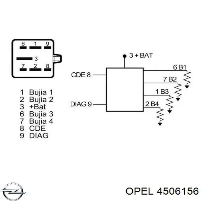 Купить 4506156 Opel Реле свечей накала
