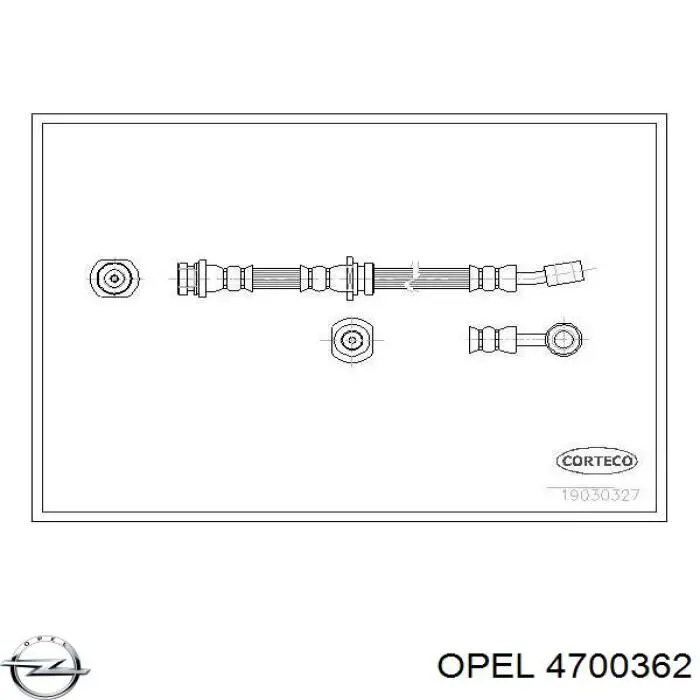 Шланг тормозной передний Opel 4700362 цена, от 6.36 USD