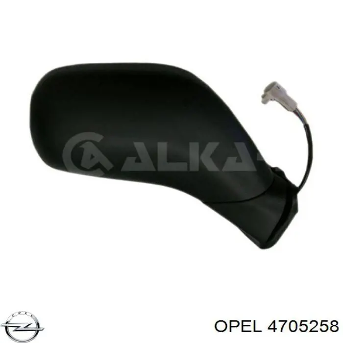 Стекло правого зеркала заднего вида 4705258 Opel